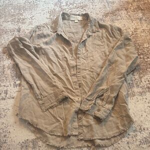 Anthropologie frill button down shirt